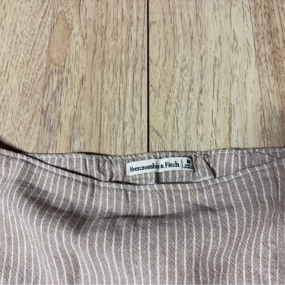 Abercrombie & Fitch Linen Stripe Mini Skirt - Picture 3 of 7